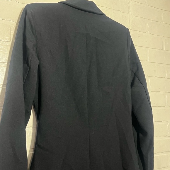 Abercrombie & Fitch Womens Black Blazer Mini Dress Medium Tall Wrap Long Sleeve - Picture 9 of 14